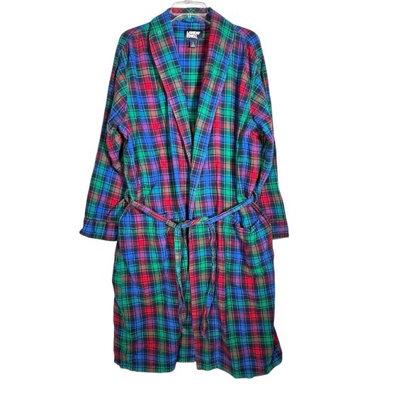 Lands' End Other - Lands End Cotton Plaid Robe Tie Waist Men's Large